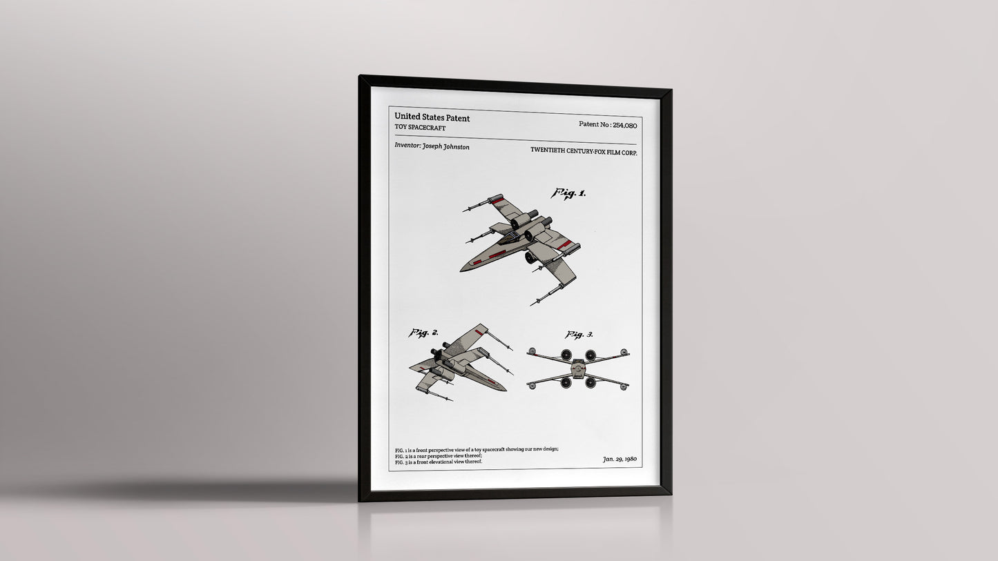 Affiche de brevet - Star Wars - X-Wing