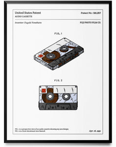 Affiche de brevet - Cassette Audio - L'Affiche Technique