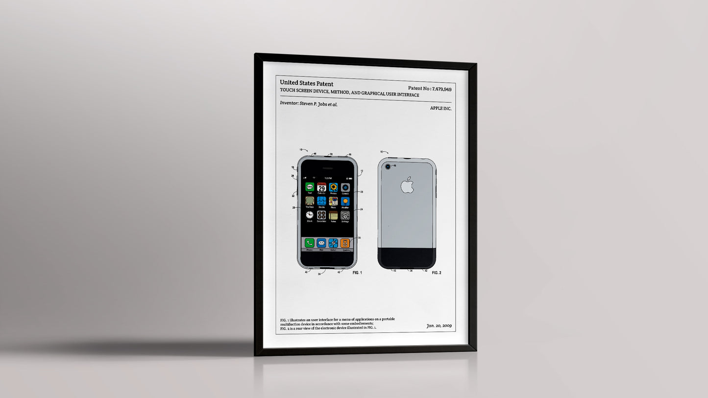 Affiche de brevet - iPhone - L'Affiche Technique