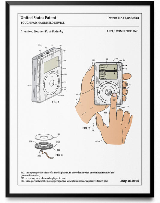 Affiche de brevet - iPod